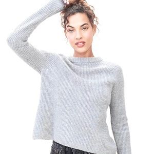 Jenni Kayne cashmere fisherman sweater- light grey
